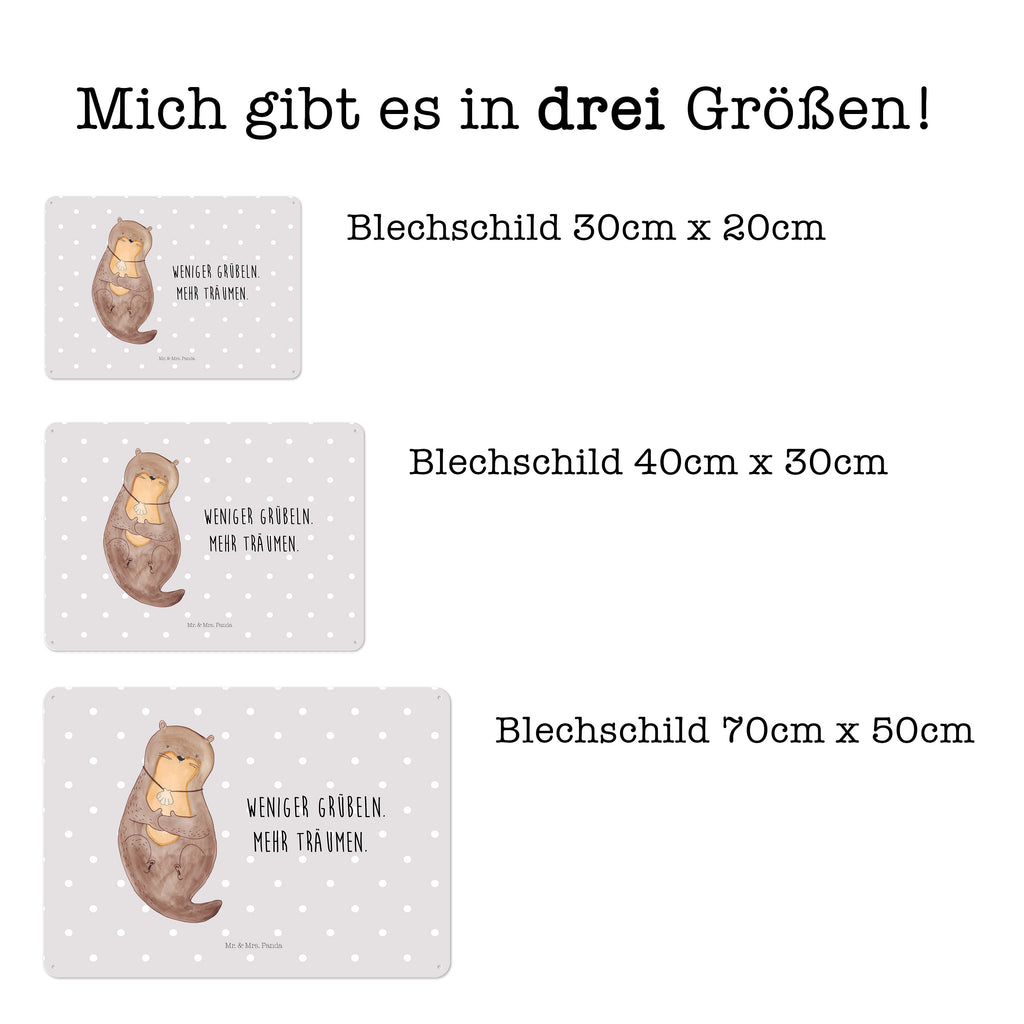 Blechschild Otter mit Muschelmedaillon Otter, Otterliebe, Seeotter, grübeln, träumen, Motivation, Tagträumen, Büro	 Blechschild, Metallschild, Geschenk Schild, Schild, Magnet-Metall-Schild, Deko Schild, Wandschild, Wand-Dekoration, Türschild, Wandschild, Metallschild  Otter,  Fischotter,  Seeotter