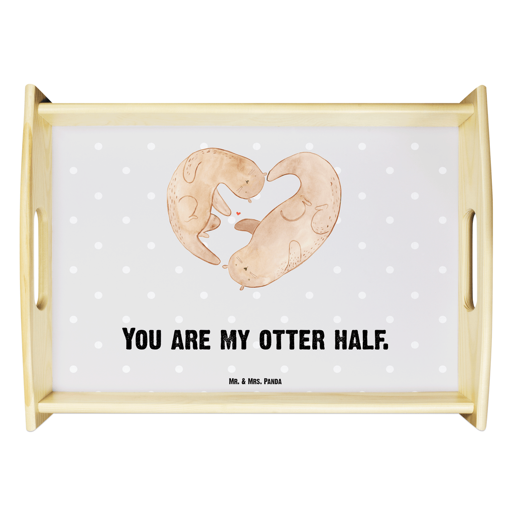 Serviertablett Otter Herz Tablett, Holztablett, Küchentablett, Dekotablett, Frühstückstablett, Otter, Fischotter, Seeotter, Liebe, Herz, Liebesbeweis, Liebesgeschenk, Bessere Hälfte, Love you, Jahrestag, Hochzeitstag, Verlobung, gemeinsames Leben
