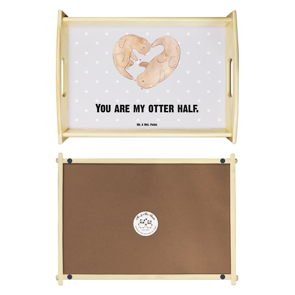 Serviertablett Otter Herz Tablett, Holztablett, Küchentablett, Dekotablett, Frühstückstablett, Otter, Fischotter, Seeotter, Liebe, Herz, Liebesbeweis, Liebesgeschenk, Bessere Hälfte, Love you, Jahrestag, Hochzeitstag, Verlobung, gemeinsames Leben