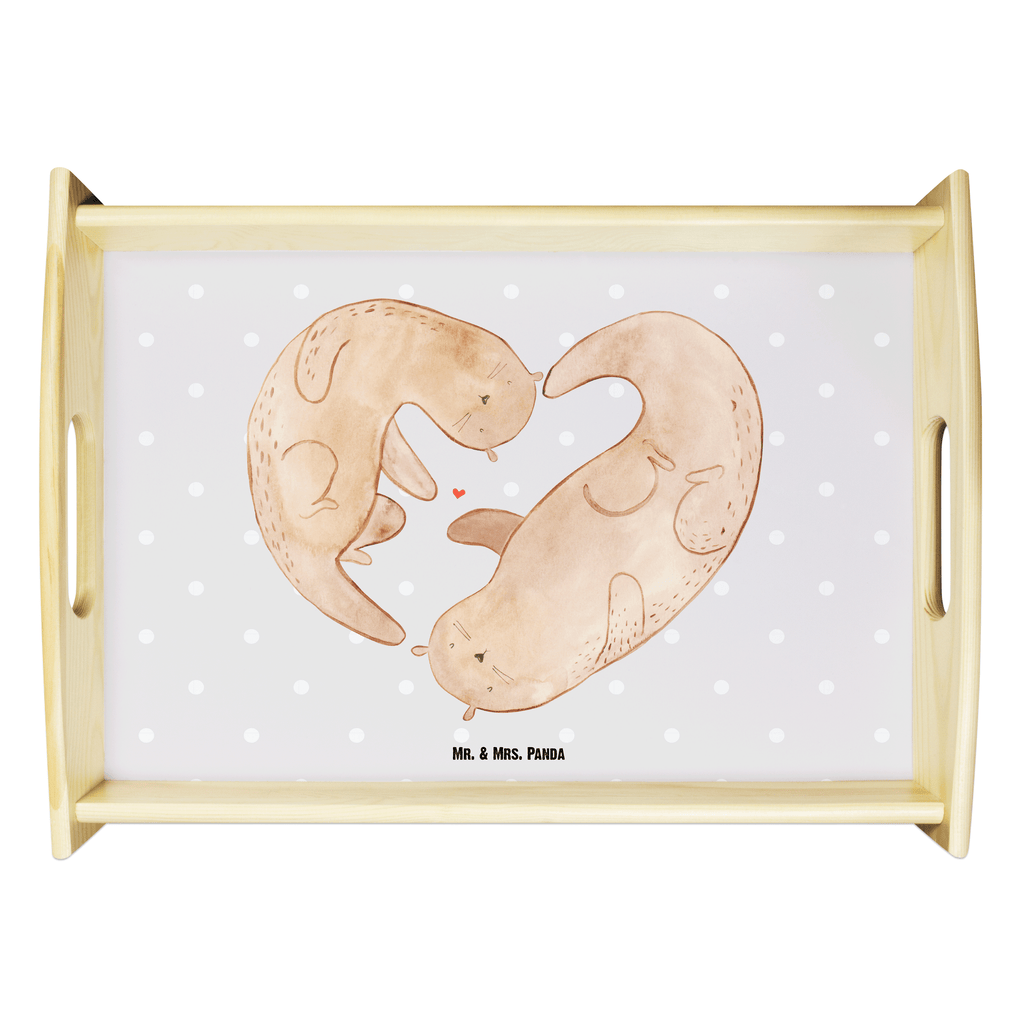 Serviertablett Otter Herz Tablett, Holztablett, Küchentablett, Dekotablett, Frühstückstablett, Otter, Fischotter, Seeotter, Liebe, Herz, Liebesbeweis, Liebesgeschenk, Bessere Hälfte, Love you, Jahrestag, Hochzeitstag, Verlobung, gemeinsames Leben