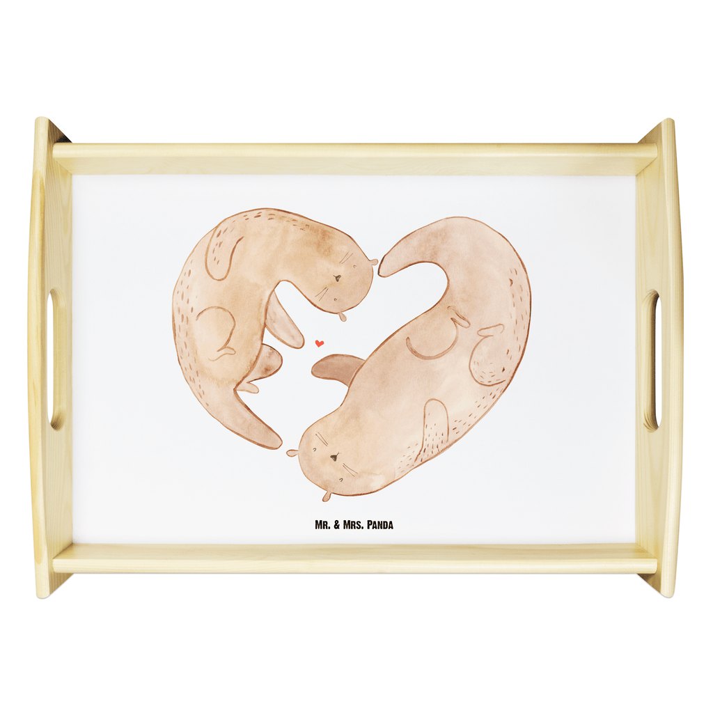 Serviertablett Otter Herz Tablett, Holztablett, Küchentablett, Dekotablett, Frühstückstablett, Otter, Fischotter, Seeotter, Liebe, Herz, Liebesbeweis, Liebesgeschenk, Bessere Hälfte, Love you, Jahrestag, Hochzeitstag, Verlobung, gemeinsames Leben