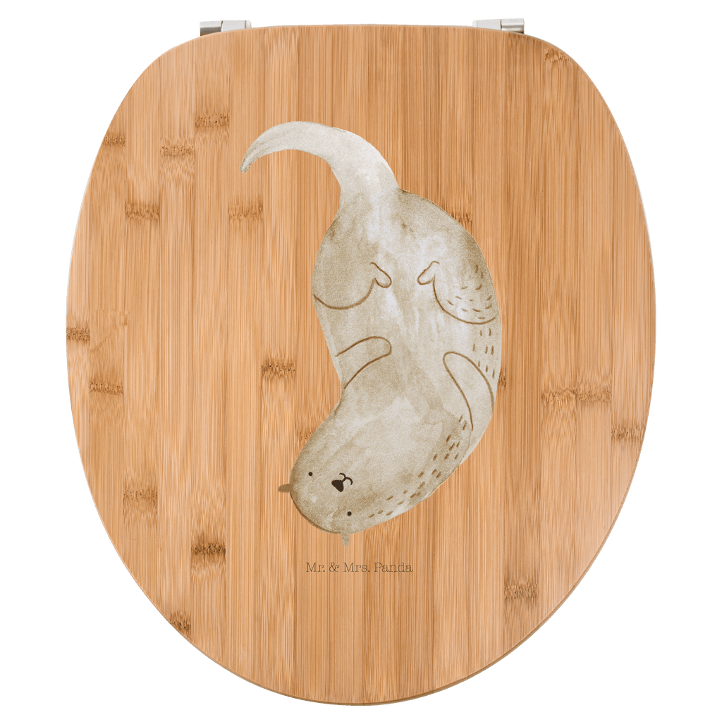 Motiv WC Sitz Otter kopfüber Klobrille, Klodeckel, Toilettendeckel, WC-Sitz, Toilette, Otter, Fischotter, Seeotter, Otter Seeotter See Otter