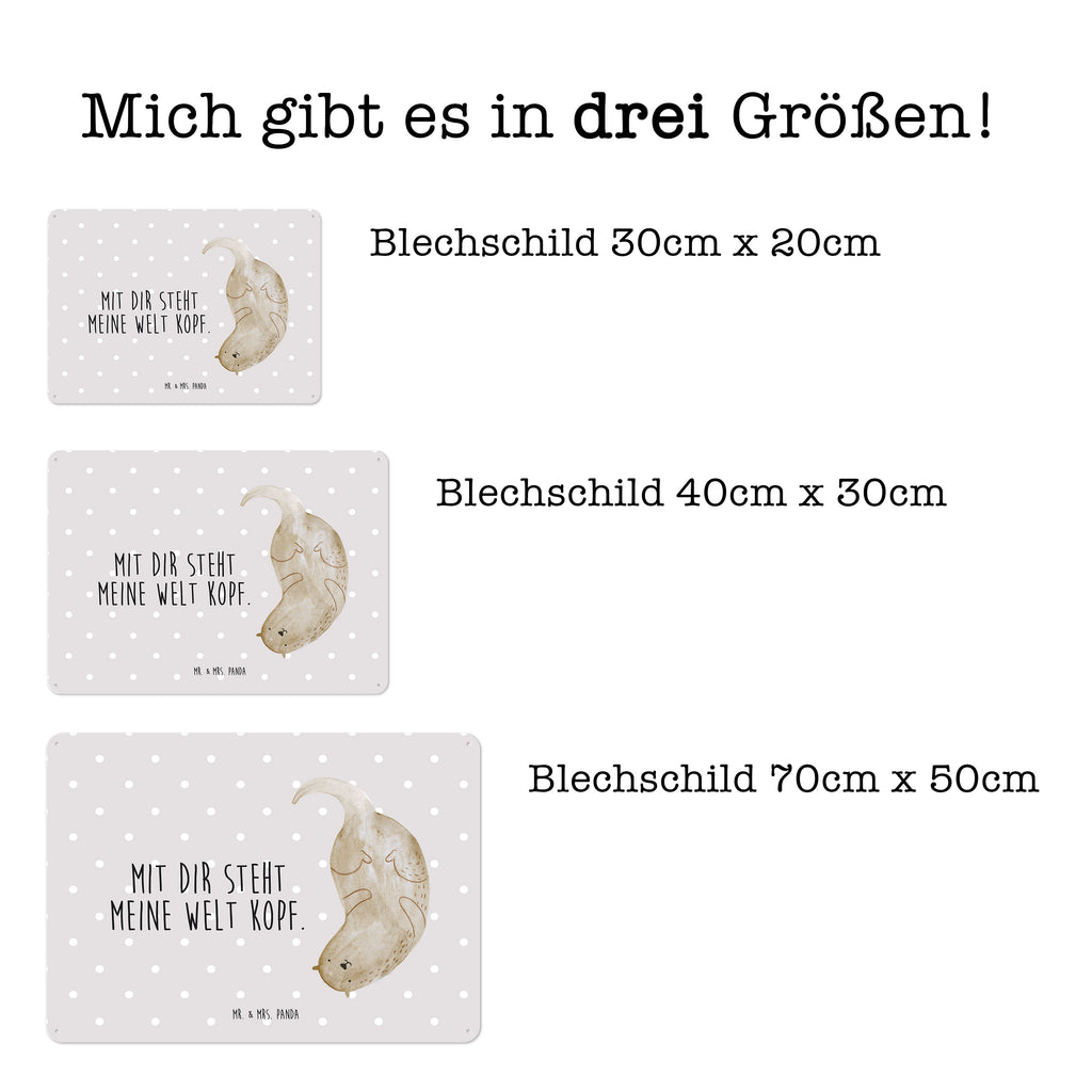 Blechschild Otter kopfüber Otter Seeotter See Otter Blechschild, Metallschild, Geschenk Schild, Schild, Magnet-Metall-Schild, Deko Schild, Wandschild, Wand-Dekoration, Türschild, Wandschild, Metallschild  Otter,  Fischotter,  Seeotter