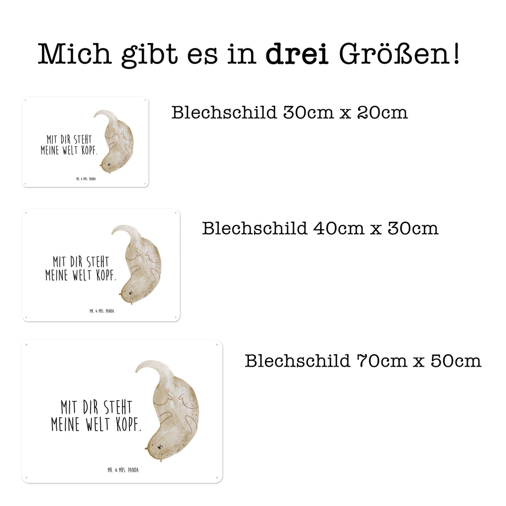 Blechschild Otter kopfüber Otter Seeotter See Otter Blechschild, Metallschild, Geschenk Schild, Schild, Magnet-Metall-Schild, Deko Schild, Wandschild, Wand-Dekoration, Türschild, Wandschild, Metallschild  Otter,  Fischotter,  Seeotter
