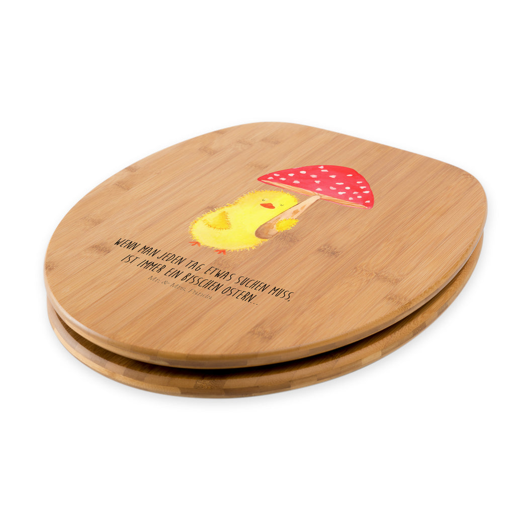 Motiv WC Sitz Küken Fliegenpilz Klobrille, Klodeckel, Toilettendeckel, WC-Sitz, Toilette, Ostern, Osterhase, Ostergeschenke, Osternest, Osterdeko, Geschenk zu Ostern, Küken, Fliegenpilz, Glückspilz, Frohe Ostern, Ostergrüße