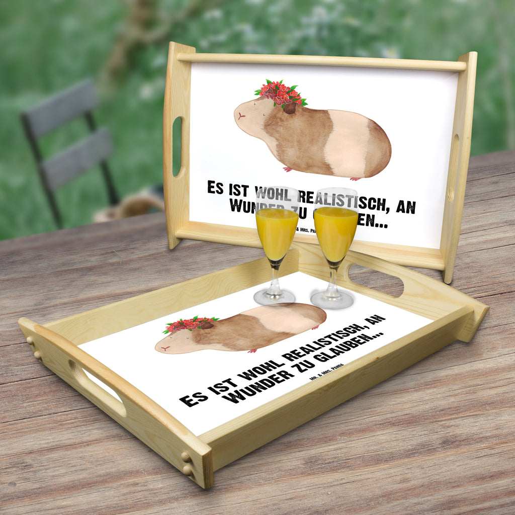Serviertablett Meerschweinchen weise Tablett, Holztablett, Küchentablett, Dekotablett, Frühstückstablett, Tiermotive, Gute Laune, lustige Sprüche, Tiere, Meerschweinchen, Meerie, Meeries, Wunder, Blumenkind, Realität, Spruch, Weisheit, Motivation, Wunderland