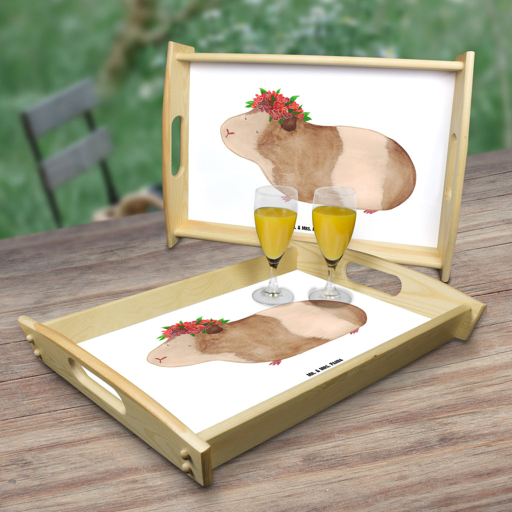 Serviertablett Meerschweinchen weise Tablett, Holztablett, Küchentablett, Dekotablett, Frühstückstablett, Tiermotive, Gute Laune, lustige Sprüche, Tiere, Meerschweinchen, Meerie, Meeries, Wunder, Blumenkind, Realität, Spruch, Weisheit, Motivation, Wunderland