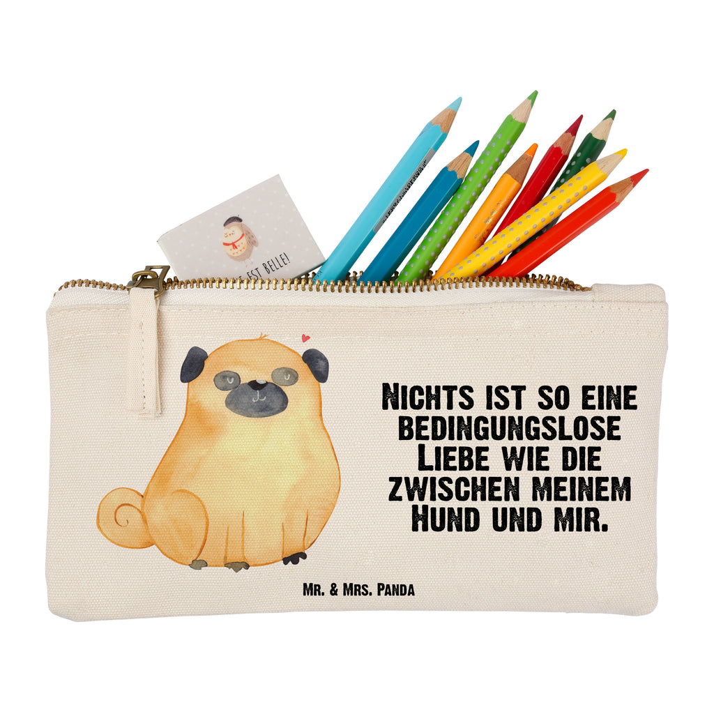Schminktasche Mops Schminktasche, Kosmetiktasche, Kosmetikbeutel, Stiftemäppchen, Etui, Federmappe, Makeup, XXL, Schminketui, Kosmetiketui, Schlamperetui, Hund, Hundemotiv, Haustier, Hunderasse, Tierliebhaber, Hundebesitzer, Sprüche, Mops, Liebe, Hundeliebe