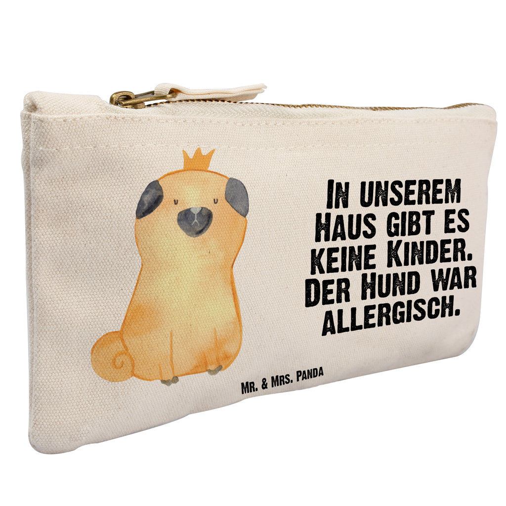 Schminktasche Mops Krone Schminktasche, Kosmetiktasche, Kosmetikbeutel, Stiftemäppchen, Etui, Federmappe, Makeup, XXL, Schminketui, Kosmetiketui, Schlamperetui, Hund, Hundemotiv, Haustier, Hunderasse, Tierliebhaber, Hundebesitzer, Sprüche, Mops, allergisch, kinderlos, Hausregel, Hundebesitzer. Spruch, lustig