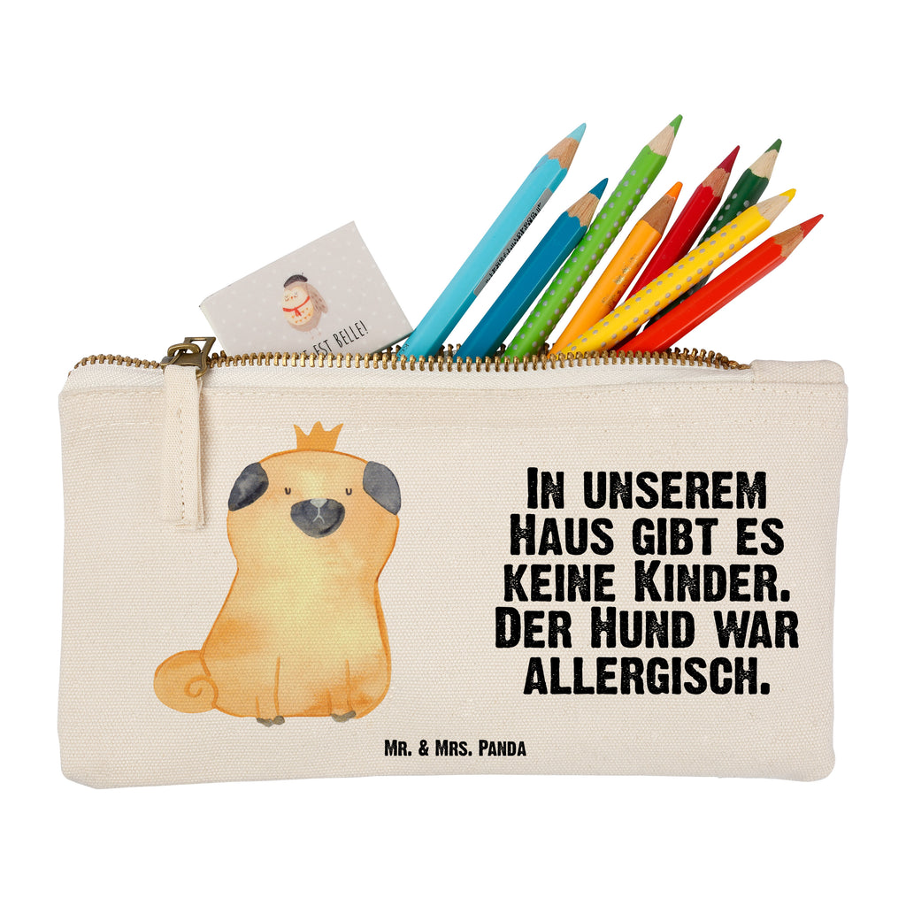 Schminktasche Mops Krone Schminktasche, Kosmetiktasche, Kosmetikbeutel, Stiftemäppchen, Etui, Federmappe, Makeup, XXL, Schminketui, Kosmetiketui, Schlamperetui, Hund, Hundemotiv, Haustier, Hunderasse, Tierliebhaber, Hundebesitzer, Sprüche, Mops, allergisch, kinderlos, Hausregel, Hundebesitzer. Spruch, lustig