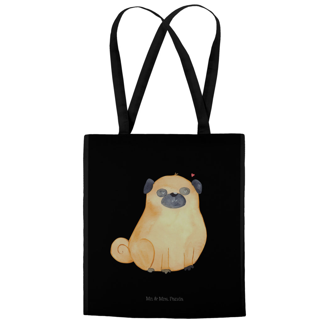 Tragetasche Mops Beuteltasche, Beutel, Einkaufstasche, Jutebeutel, Stoffbeutel, Hund, Hundemotiv, Haustier, Hunderasse, Tierliebhaber, Hundebesitzer, Sprüche, Mops, Liebe, Hundeliebe