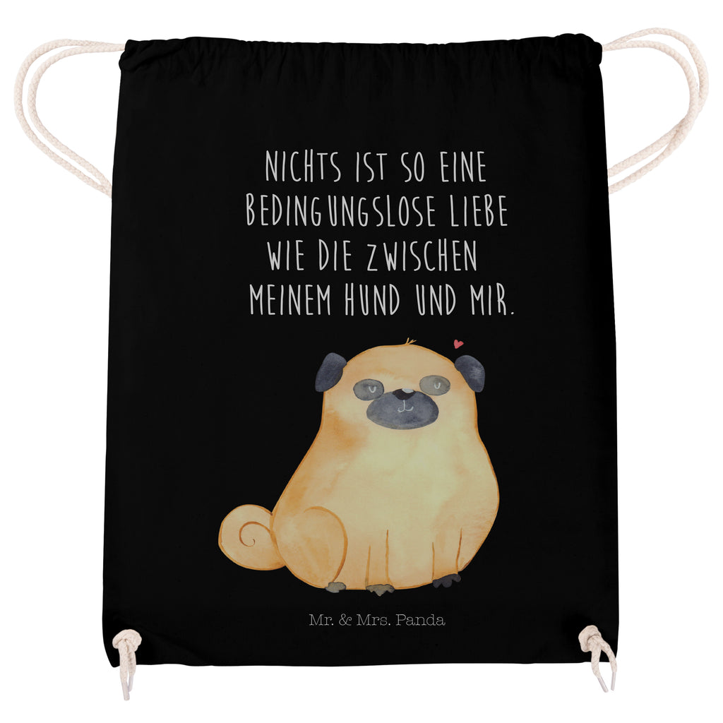 Sportbeutel Mops Turnbeutel, Beutel, Sporttasche, Tasche, Stoffbeutel, Hund, Hundemotiv, Haustier, Hunderasse, Tierliebhaber, Hundebesitzer, Sprüche, Mops, Liebe, Hundeliebe