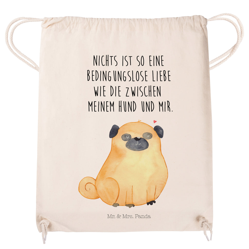 Sportbeutel Mops Turnbeutel, Beutel, Sporttasche, Tasche, Stoffbeutel, Hund, Hundemotiv, Haustier, Hunderasse, Tierliebhaber, Hundebesitzer, Sprüche, Mops, Liebe, Hundeliebe