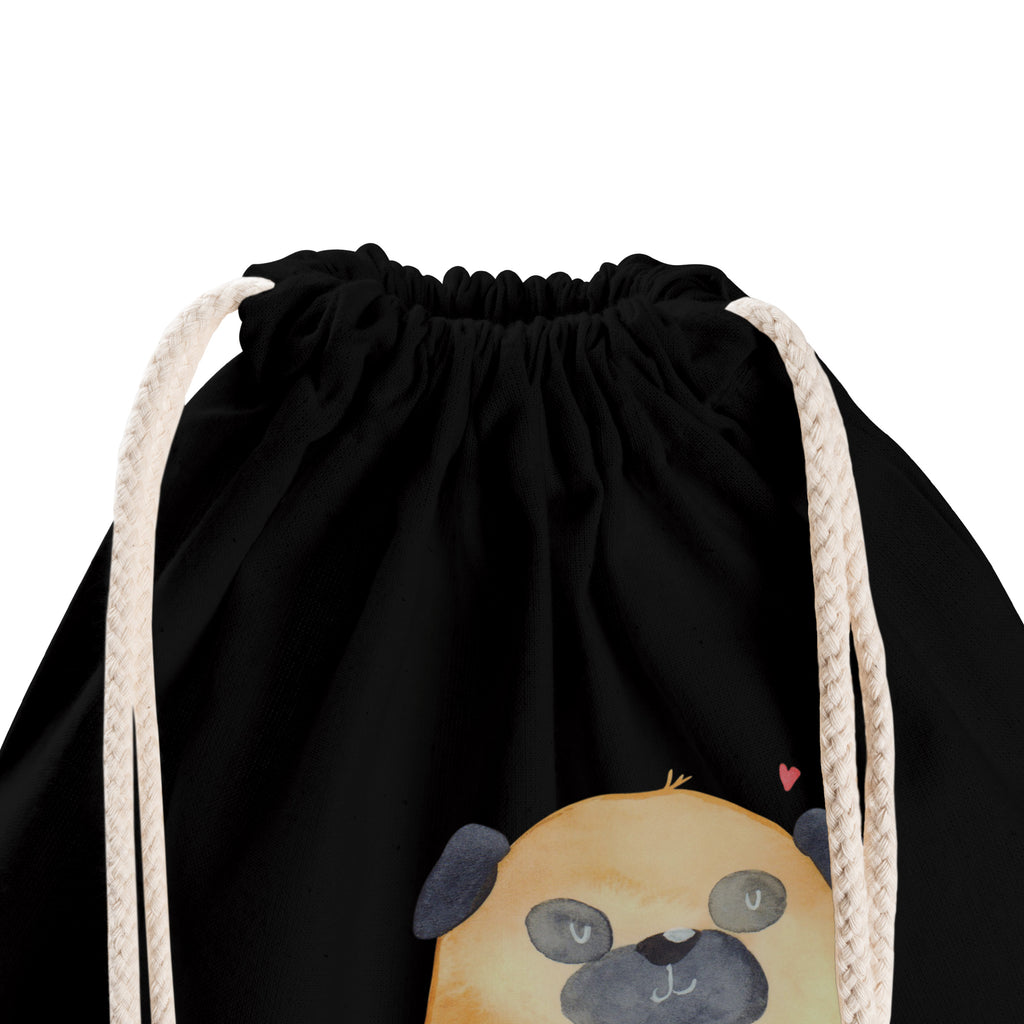 Sportbeutel Mops Turnbeutel, Beutel, Sporttasche, Tasche, Stoffbeutel, Hund, Hundemotiv, Haustier, Hunderasse, Tierliebhaber, Hundebesitzer, Sprüche, Mops, Liebe, Hundeliebe