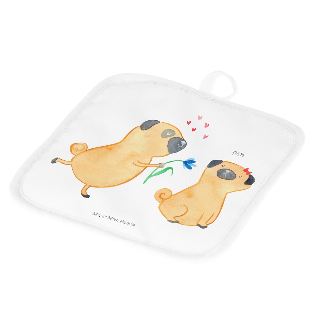 2er Set Topflappen  Mops verliebt Topflappen, Topfuntersetzer, Ofenhandschuh, Topflappen Set, Topflappen lustig, Topflappen mit Spruch, Hund, Hundemotiv, Haustier, Hunderasse, Tierliebhaber, Hundebesitzer, Sprüche, Mops, Möpse, Hundeliebe, verliebt, Liebe, Liebesspruch. Verlobt, Geschenk Freund, Partner