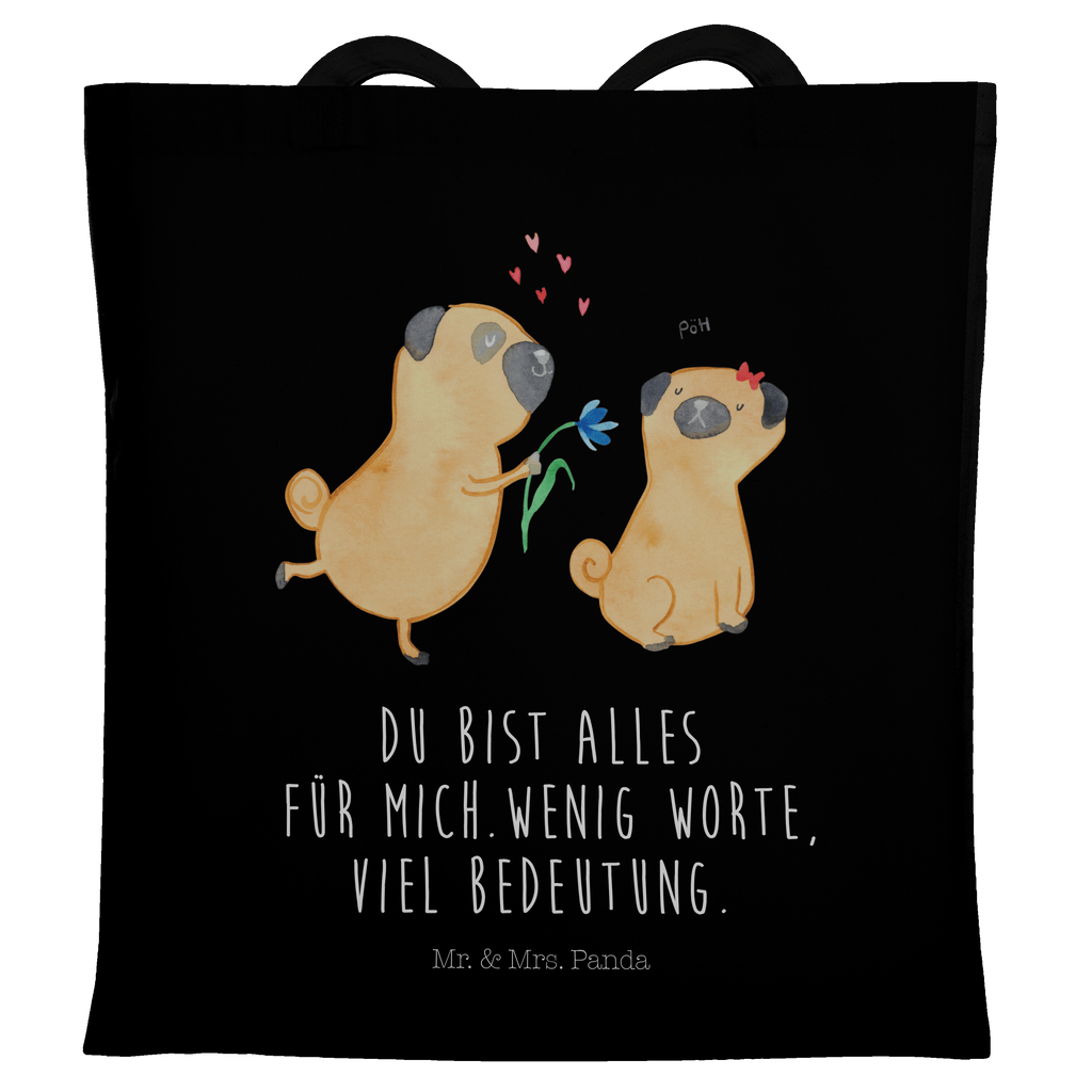 Tragetasche Mops verliebt Beuteltasche, Beutel, Einkaufstasche, Jutebeutel, Stoffbeutel, Hund, Hundemotiv, Haustier, Hunderasse, Tierliebhaber, Hundebesitzer, Sprüche, Mops, Möpse, Hundeliebe, verliebt, Liebe, Liebesspruch. Verlobt, Geschenk Freund, Partner