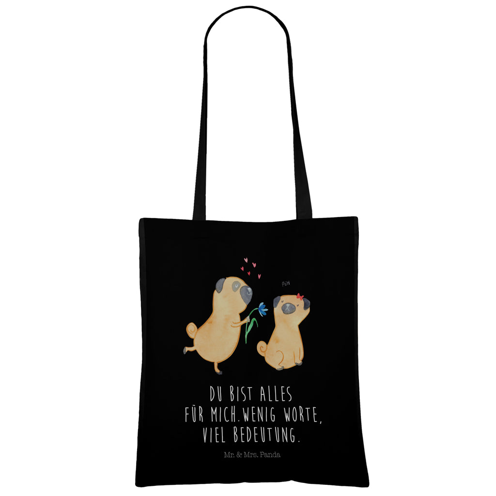 Tragetasche Mops verliebt Beuteltasche, Beutel, Einkaufstasche, Jutebeutel, Stoffbeutel, Hund, Hundemotiv, Haustier, Hunderasse, Tierliebhaber, Hundebesitzer, Sprüche, Mops, Möpse, Hundeliebe, verliebt, Liebe, Liebesspruch. Verlobt, Geschenk Freund, Partner