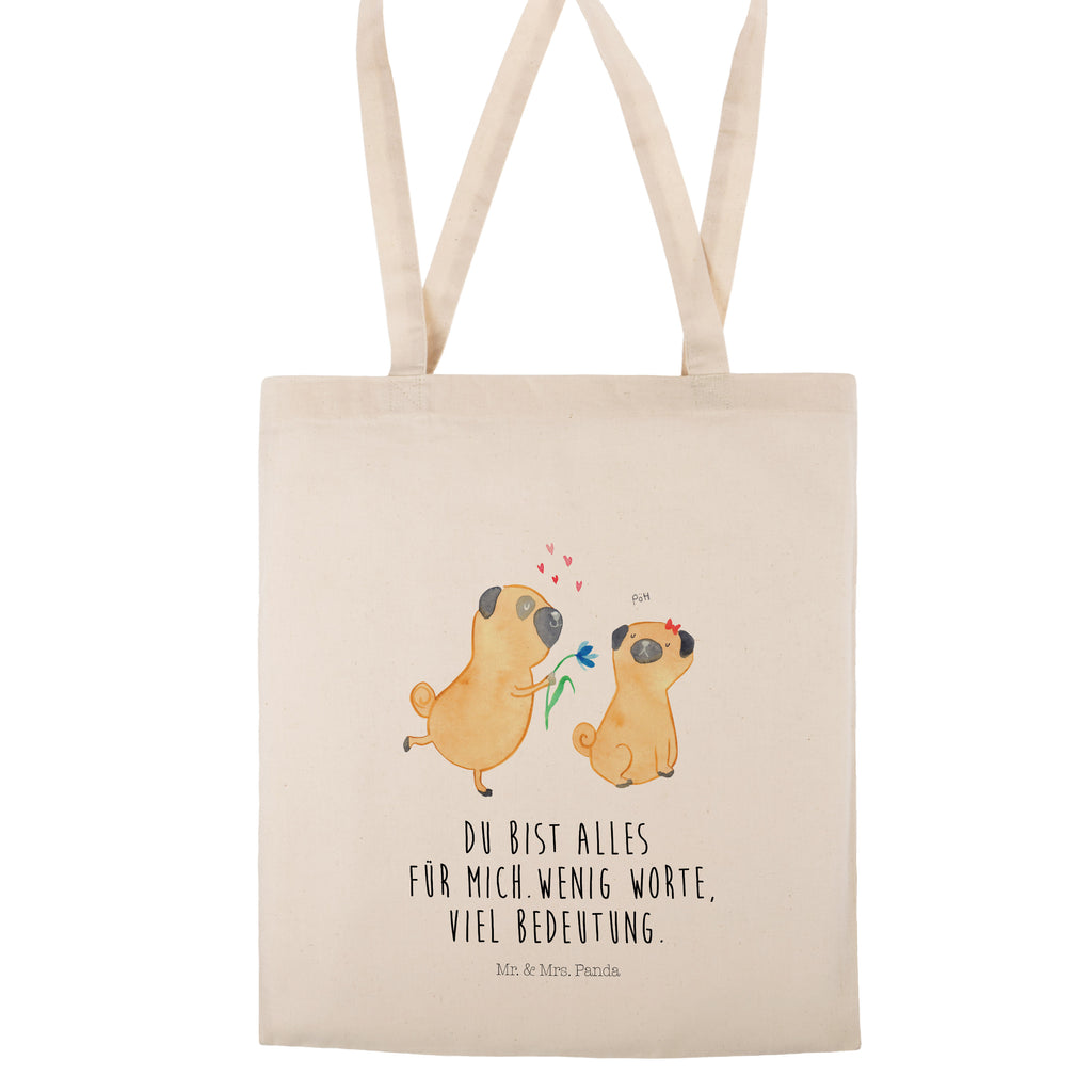 Tragetasche Mops verliebt Beuteltasche, Beutel, Einkaufstasche, Jutebeutel, Stoffbeutel, Hund, Hundemotiv, Haustier, Hunderasse, Tierliebhaber, Hundebesitzer, Sprüche, Mops, Möpse, Hundeliebe, verliebt, Liebe, Liebesspruch. Verlobt, Geschenk Freund, Partner