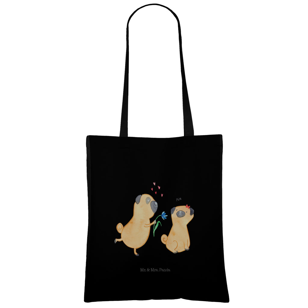 Tragetasche Mops verliebt Beuteltasche, Beutel, Einkaufstasche, Jutebeutel, Stoffbeutel, Hund, Hundemotiv, Haustier, Hunderasse, Tierliebhaber, Hundebesitzer, Sprüche, Mops, Möpse, Hundeliebe, verliebt, Liebe, Liebesspruch. Verlobt, Geschenk Freund, Partner