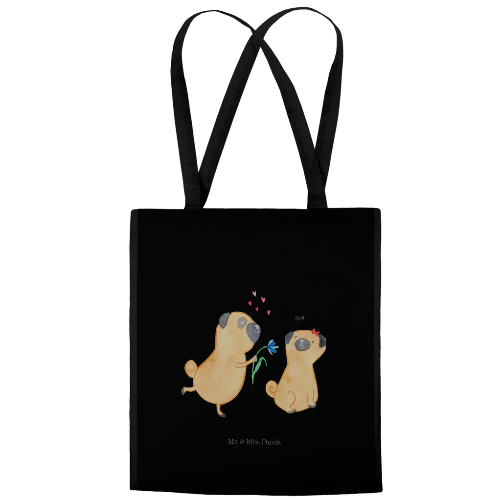 Tragetasche Mops verliebt Beuteltasche, Beutel, Einkaufstasche, Jutebeutel, Stoffbeutel, Hund, Hundemotiv, Haustier, Hunderasse, Tierliebhaber, Hundebesitzer, Sprüche, Mops, Möpse, Hundeliebe, verliebt, Liebe, Liebesspruch. Verlobt, Geschenk Freund, Partner