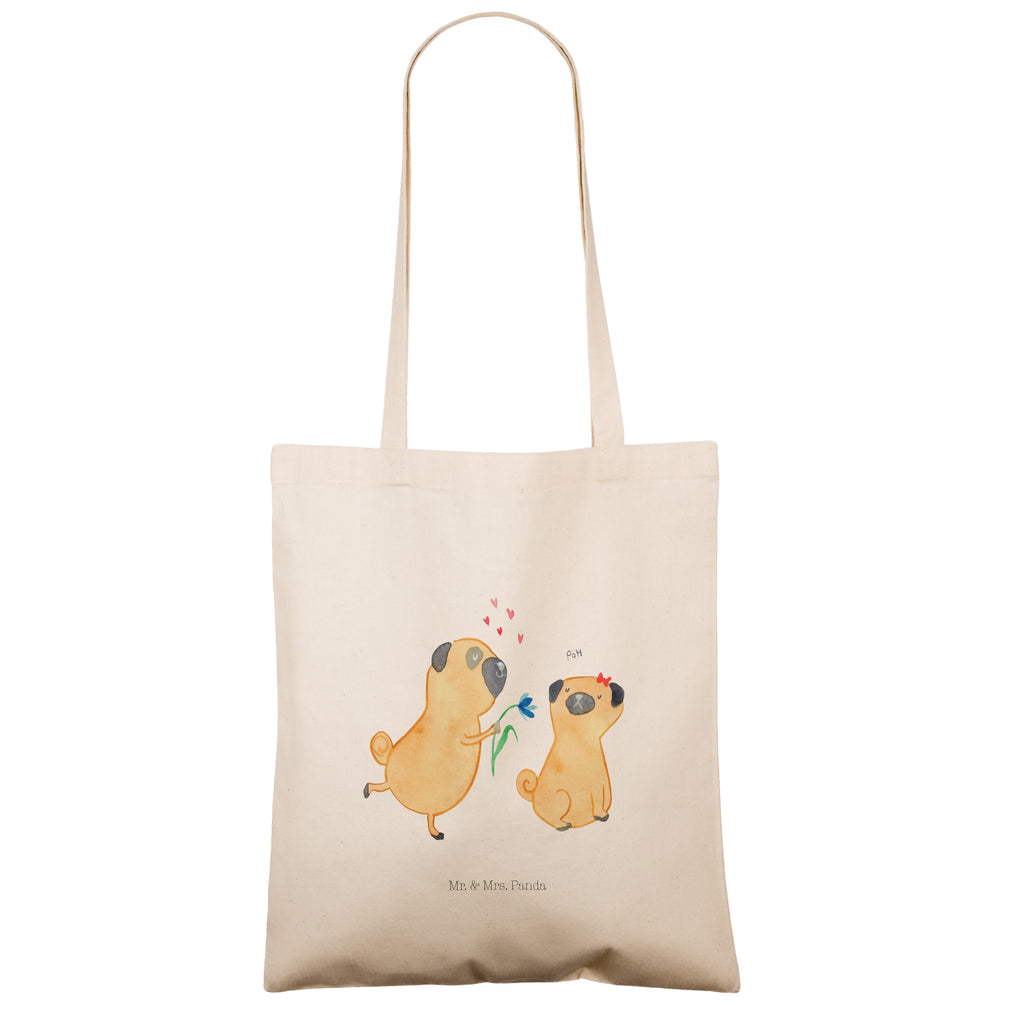 Tragetasche Mops verliebt Beuteltasche, Beutel, Einkaufstasche, Jutebeutel, Stoffbeutel, Hund, Hundemotiv, Haustier, Hunderasse, Tierliebhaber, Hundebesitzer, Sprüche, Mops, Möpse, Hundeliebe, verliebt, Liebe, Liebesspruch. Verlobt, Geschenk Freund, Partner