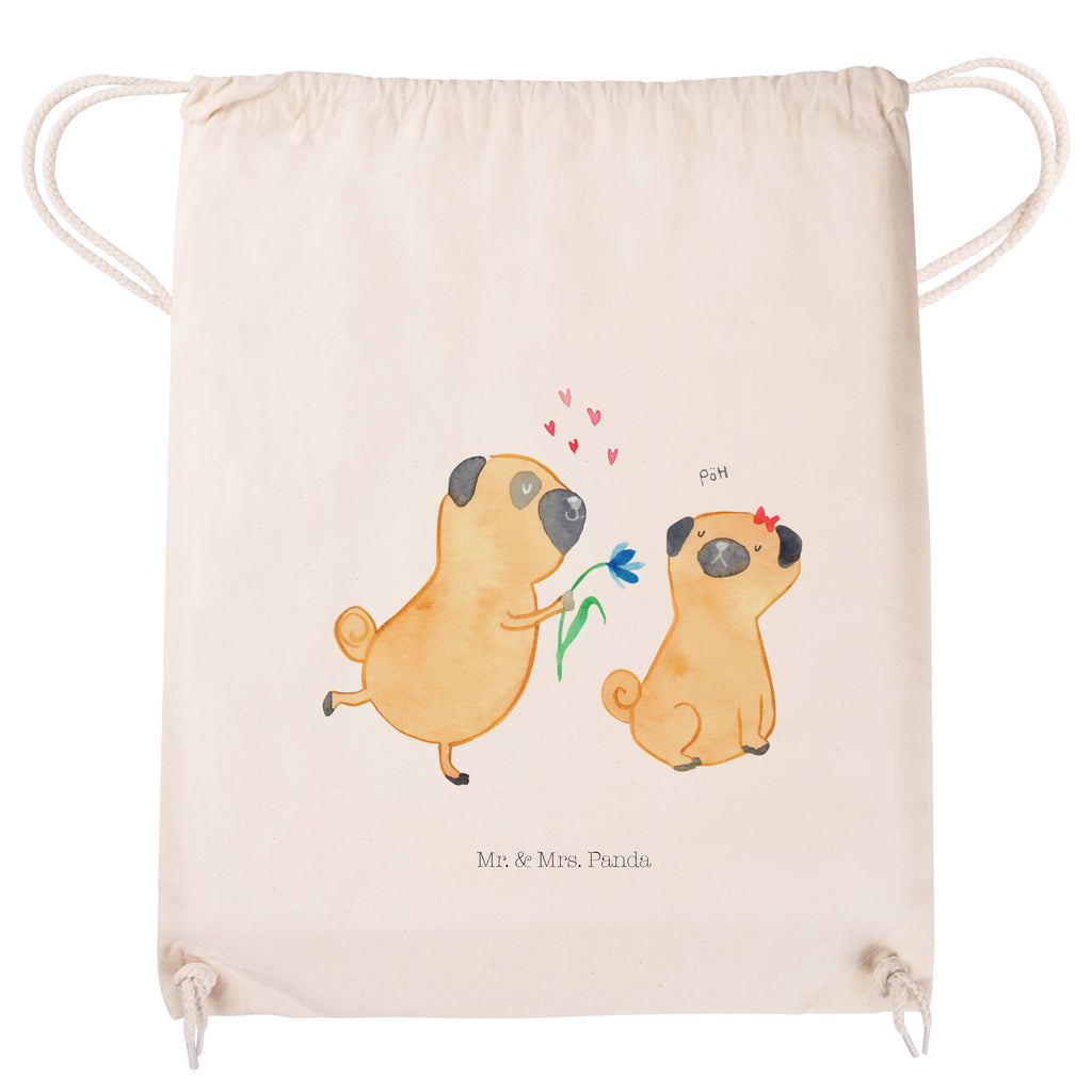 Sportbeutel Mops verliebt Turnbeutel, Beutel, Sporttasche, Tasche, Stoffbeutel, Hund, Hundemotiv, Haustier, Hunderasse, Tierliebhaber, Hundebesitzer, Sprüche, Mops, Möpse, Hundeliebe, verliebt, Liebe, Liebesspruch. Verlobt, Geschenk Freund, Partner