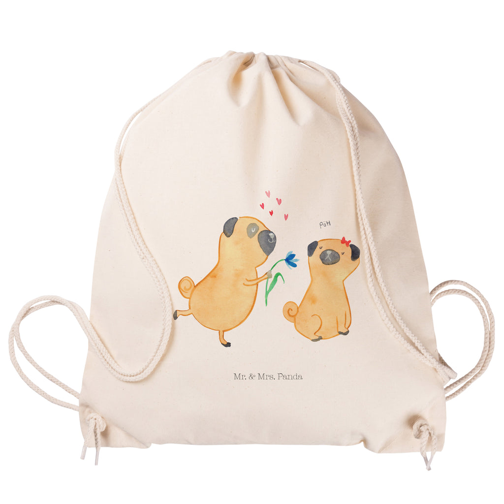 Sportbeutel Mops verliebt Turnbeutel, Beutel, Sporttasche, Tasche, Stoffbeutel, Hund, Hundemotiv, Haustier, Hunderasse, Tierliebhaber, Hundebesitzer, Sprüche, Mops, Möpse, Hundeliebe, verliebt, Liebe, Liebesspruch. Verlobt, Geschenk Freund, Partner