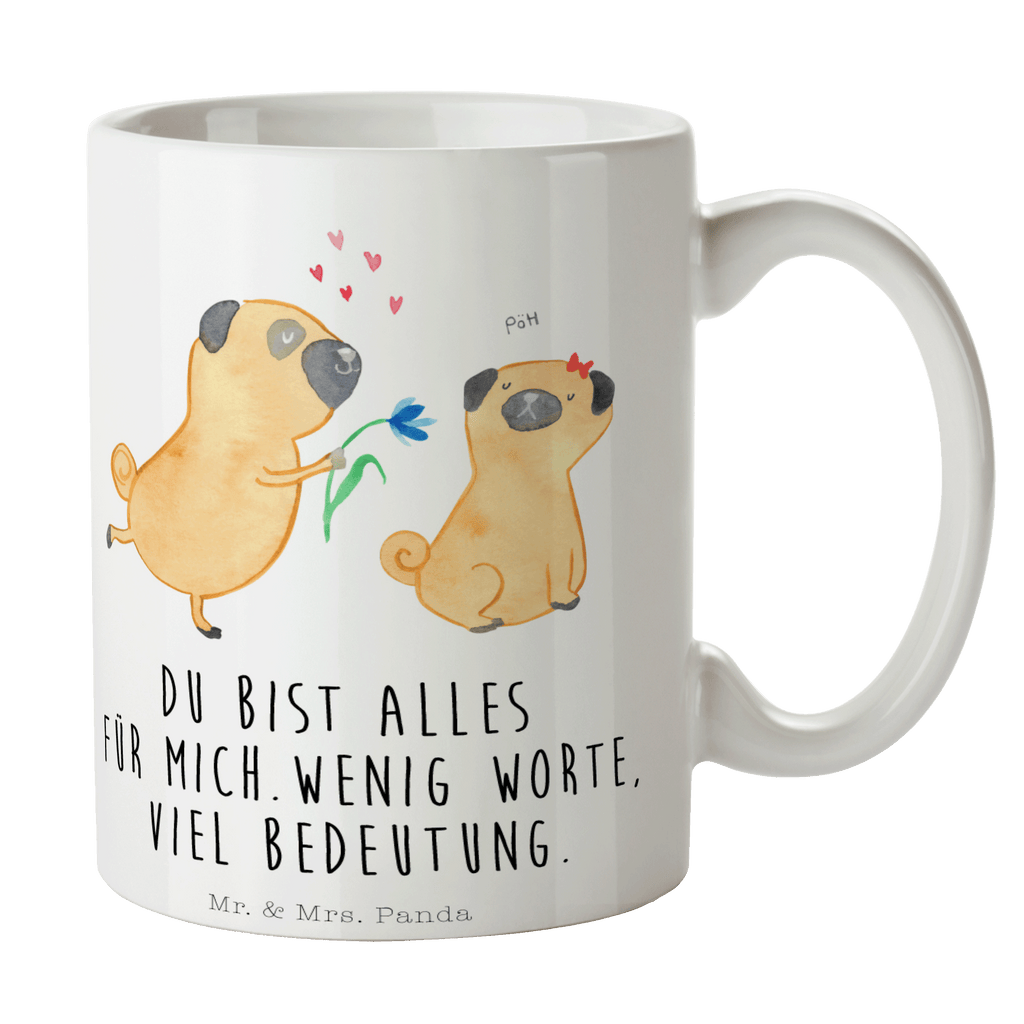 Tasse Mops verliebt  	Mops, Möpse, Hund, Hundeliebe, verliebt, Liebe, Liebesspruch. Verlobt, Geschenk Freund, Partner Becher, Kaffeetasse, Kaffeebecher, Tee, Frühstück, Büro  Hund, Hundemotiv, Haustier, Hunderasse, Tierliebhaber, Hundebesitzer, Sprüche
