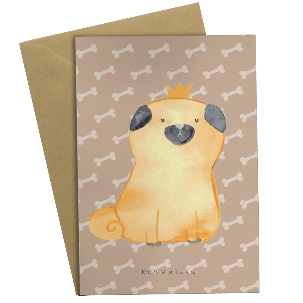Grußkarte Mops Krone Klappkarte, Einladungskarte, Glückwunschkarte, Hochzeitskarte, Geburtstagskarte, Karte, Hund, Hundemotiv, Haustier, Hunderasse, Tierliebhaber, Hundebesitzer, Sprüche, Mops, allergisch, kinderlos, Hausregel, Hundebesitzer. Spruch, lustig