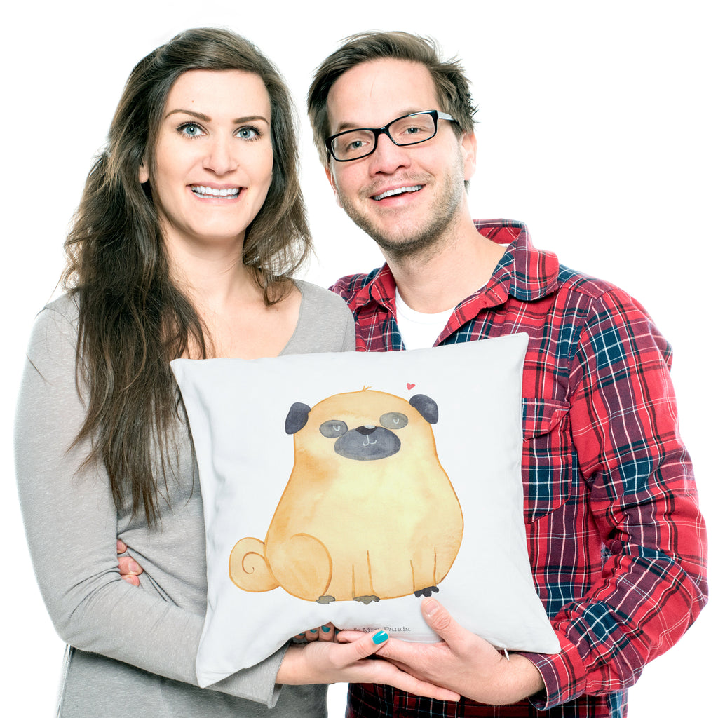 40x40 Kissen Mops Kissenhülle, Kopfkissen, Sofakissen, Dekokissen, Motivkissen, Hund, Hundemotiv, Haustier, Hunderasse, Tierliebhaber, Hundebesitzer, Sprüche, Mops, Liebe, Hundeliebe