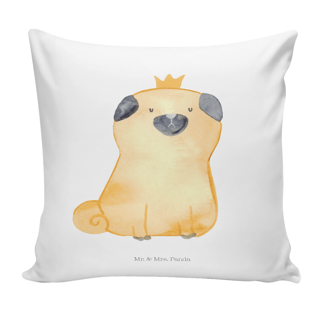 40x40 Kissen Mops Krone Kissenhülle, Kopfkissen, Sofakissen, Dekokissen, Motivkissen, Hund, Hundemotiv, Haustier, Hunderasse, Tierliebhaber, Hundebesitzer, Sprüche, Mops, allergisch, kinderlos, Hausregel, Hundebesitzer. Spruch, lustig