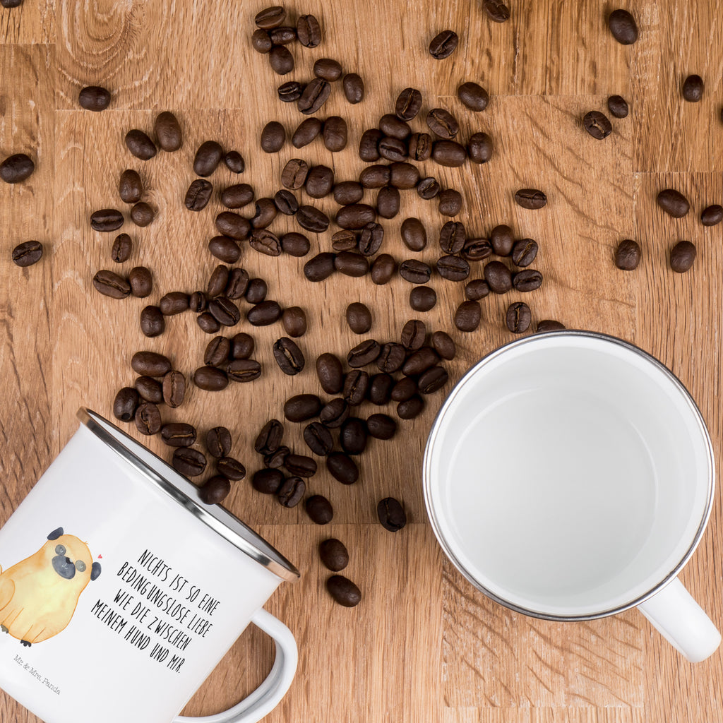 Camping Emaille Tasse Mops Campingtasse, Trinkbecher, Metalltasse, Outdoor Tasse, Emaille Trinkbecher, Blechtasse Outdoor, Emaille Campingbecher, Edelstahl Trinkbecher, Metalltasse für Camping, Kaffee Blechtasse, Camping Tasse Metall, Hund, Hundemotiv, Haustier, Hunderasse, Tierliebhaber, Hundebesitzer, Sprüche, Mops, Liebe, Hundeliebe