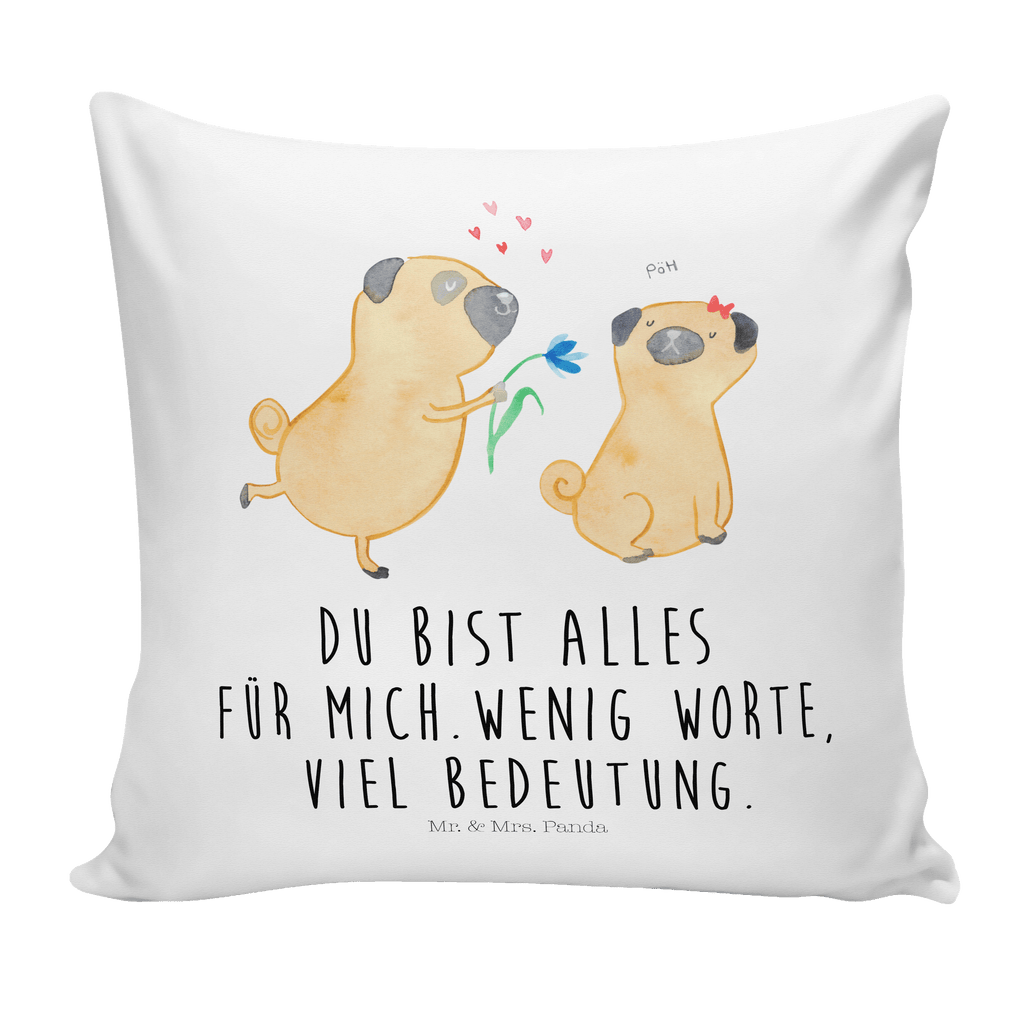 40x40 Kissen Mops verliebt Kissenhülle, Kopfkissen, Sofakissen, Dekokissen, Motivkissen, Hund, Hundemotiv, Haustier, Hunderasse, Tierliebhaber, Hundebesitzer, Sprüche, Mops, Möpse, Hundeliebe, verliebt, Liebe, Liebesspruch. Verlobt, Geschenk Freund, Partner