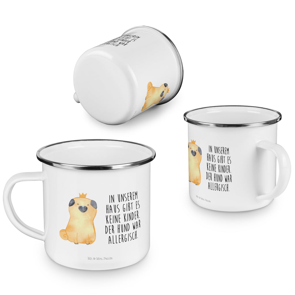 Camping Emaille Tasse Mops Krone Campingtasse, Trinkbecher, Metalltasse, Outdoor Tasse, Emaille Trinkbecher, Blechtasse Outdoor, Emaille Campingbecher, Edelstahl Trinkbecher, Metalltasse für Camping, Kaffee Blechtasse, Camping Tasse Metall, Hund, Hundemotiv, Haustier, Hunderasse, Tierliebhaber, Hundebesitzer, Sprüche, Mops, allergisch, kinderlos, Hausregel, Hundebesitzer. Spruch, lustig