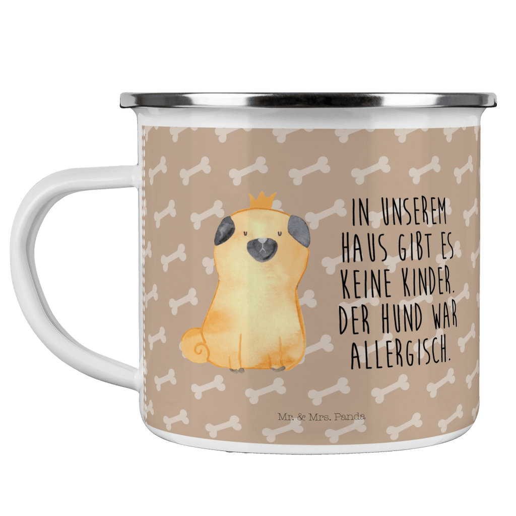 Camping Emaille Tasse Mops Krone Campingtasse, Trinkbecher, Metalltasse, Outdoor Tasse, Emaille Trinkbecher, Blechtasse Outdoor, Emaille Campingbecher, Edelstahl Trinkbecher, Metalltasse für Camping, Kaffee Blechtasse, Camping Tasse Metall, Hund, Hundemotiv, Haustier, Hunderasse, Tierliebhaber, Hundebesitzer, Sprüche, Mops, allergisch, kinderlos, Hausregel, Hundebesitzer. Spruch, lustig