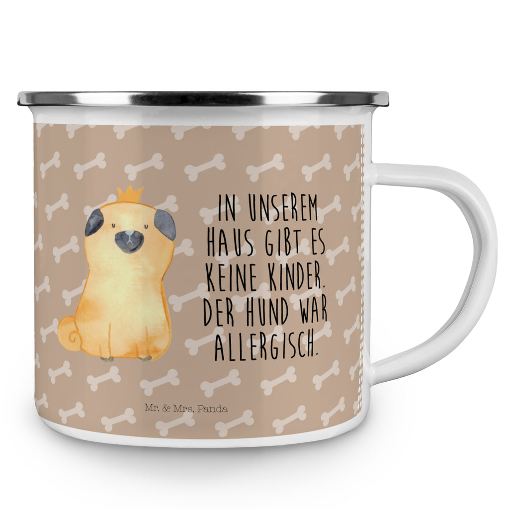 Camping Emaille Tasse Mops Krone Campingtasse, Trinkbecher, Metalltasse, Outdoor Tasse, Emaille Trinkbecher, Blechtasse Outdoor, Emaille Campingbecher, Edelstahl Trinkbecher, Metalltasse für Camping, Kaffee Blechtasse, Camping Tasse Metall, Hund, Hundemotiv, Haustier, Hunderasse, Tierliebhaber, Hundebesitzer, Sprüche, Mops, allergisch, kinderlos, Hausregel, Hundebesitzer. Spruch, lustig