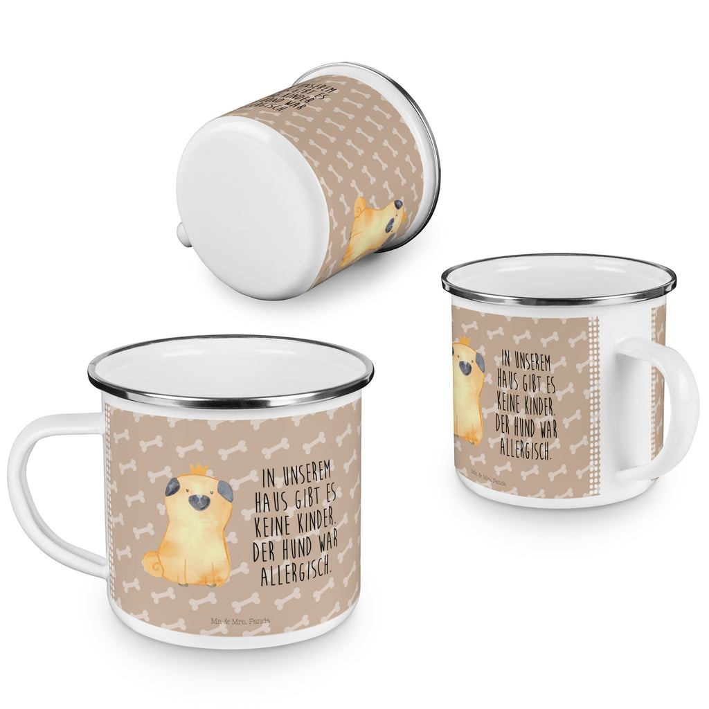 Camping Emaille Tasse Mops Krone Campingtasse, Trinkbecher, Metalltasse, Outdoor Tasse, Emaille Trinkbecher, Blechtasse Outdoor, Emaille Campingbecher, Edelstahl Trinkbecher, Metalltasse für Camping, Kaffee Blechtasse, Camping Tasse Metall, Hund, Hundemotiv, Haustier, Hunderasse, Tierliebhaber, Hundebesitzer, Sprüche, Mops, allergisch, kinderlos, Hausregel, Hundebesitzer. Spruch, lustig