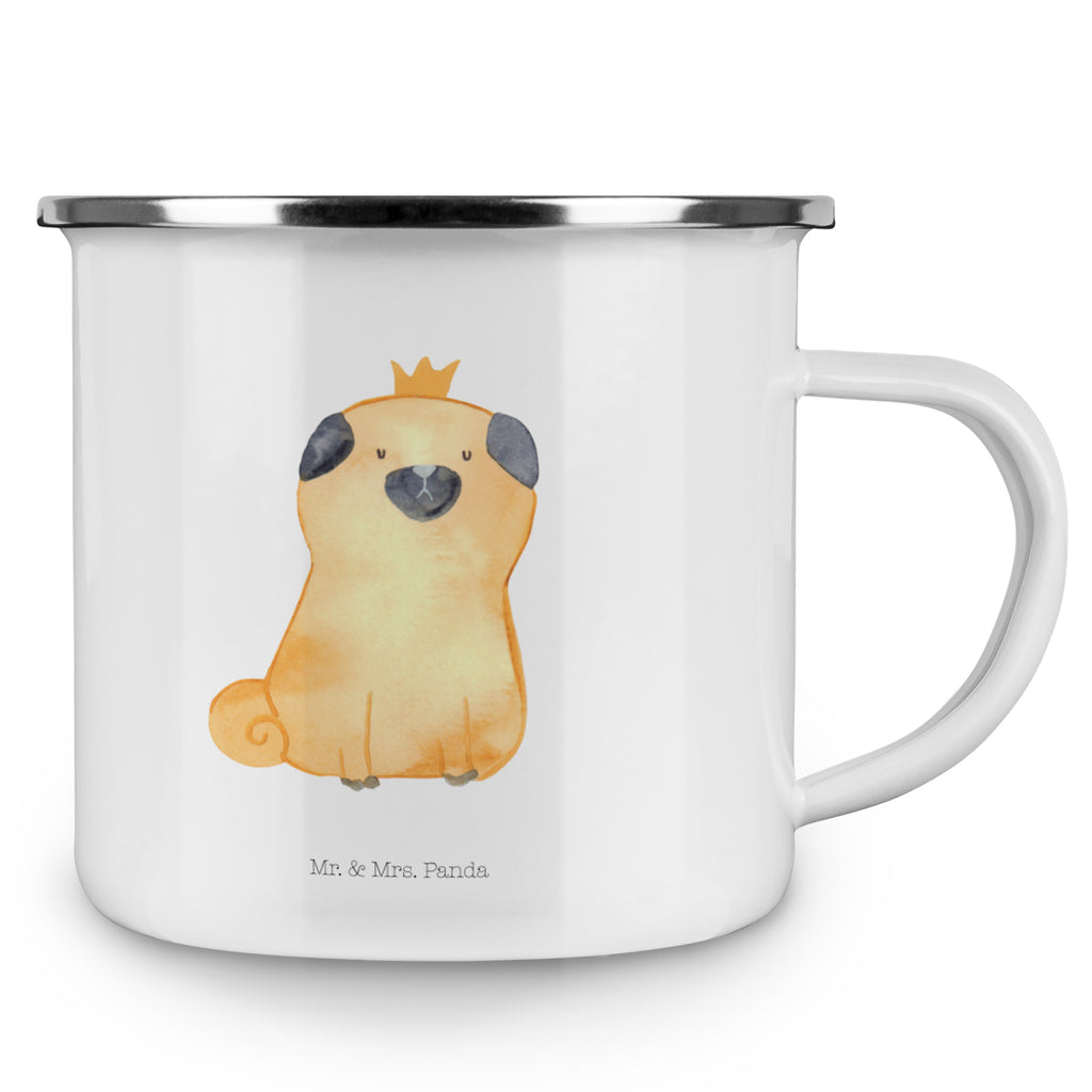 Camping Emaille Tasse Mops Krone Campingtasse, Trinkbecher, Metalltasse, Outdoor Tasse, Emaille Trinkbecher, Blechtasse Outdoor, Emaille Campingbecher, Edelstahl Trinkbecher, Metalltasse für Camping, Kaffee Blechtasse, Camping Tasse Metall, Hund, Hundemotiv, Haustier, Hunderasse, Tierliebhaber, Hundebesitzer, Sprüche, Mops, allergisch, kinderlos, Hausregel, Hundebesitzer. Spruch, lustig