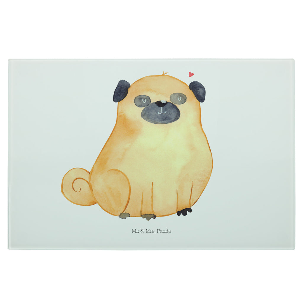 Medium Glas Schneidbrett Mops Glasschneidebrett, Schneidebrett, Hund, Hundemotiv, Haustier, Hunderasse, Tierliebhaber, Hundebesitzer, Sprüche, Mops, Liebe, Hundeliebe