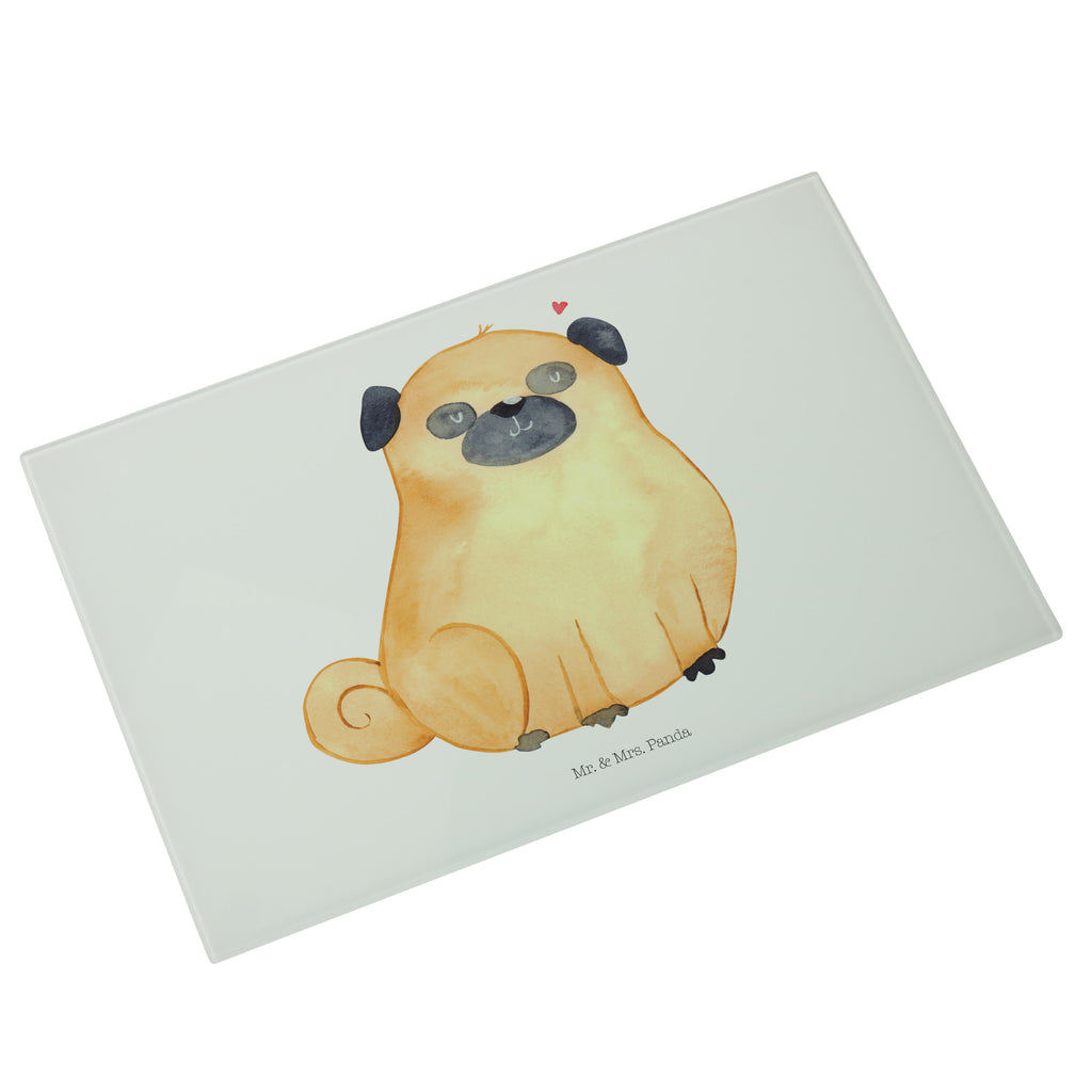 Medium Glas Schneidbrett Mops Glasschneidebrett, Schneidebrett, Hund, Hundemotiv, Haustier, Hunderasse, Tierliebhaber, Hundebesitzer, Sprüche, Mops, Liebe, Hundeliebe