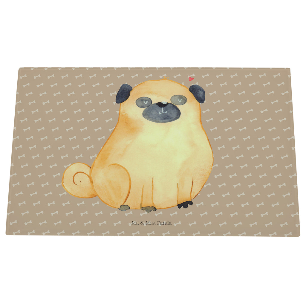 Medium Glas Schneidbrett Mops Glasschneidebrett, Schneidebrett, Hund, Hundemotiv, Haustier, Hunderasse, Tierliebhaber, Hundebesitzer, Sprüche, Mops, Liebe, Hundeliebe