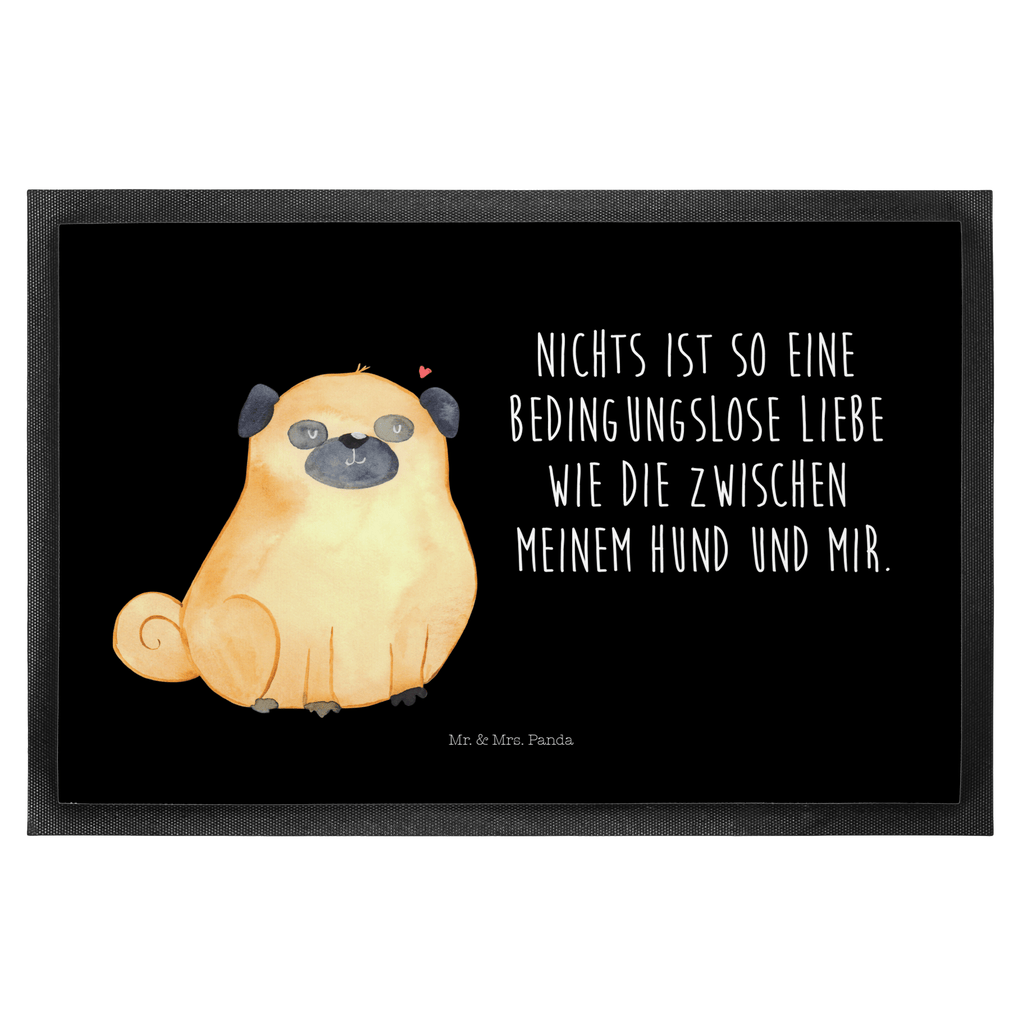 Fußmatte Mops Mops, Hund, Liebe, Hundeliebe,  Türvorleger, Schmutzmatte, Fußabtreter, Matte, Schmutzfänger, Fußabstreifer, Schmutzfangmatte, Türmatte, Motivfußmatte,  Haustürmatte, Vorleger  Hund, Hundemotiv, Haustier, Hunderasse, Tierliebhaber, Hundebesitzer, Sprüche