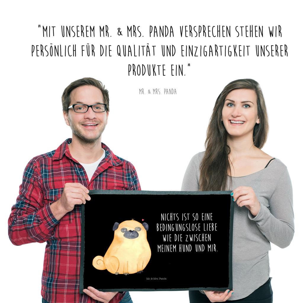 Fußmatte Mops Mops, Hund, Liebe, Hundeliebe,  Türvorleger, Schmutzmatte, Fußabtreter, Matte, Schmutzfänger, Fußabstreifer, Schmutzfangmatte, Türmatte, Motivfußmatte,  Haustürmatte, Vorleger  Hund, Hundemotiv, Haustier, Hunderasse, Tierliebhaber, Hundebesitzer, Sprüche