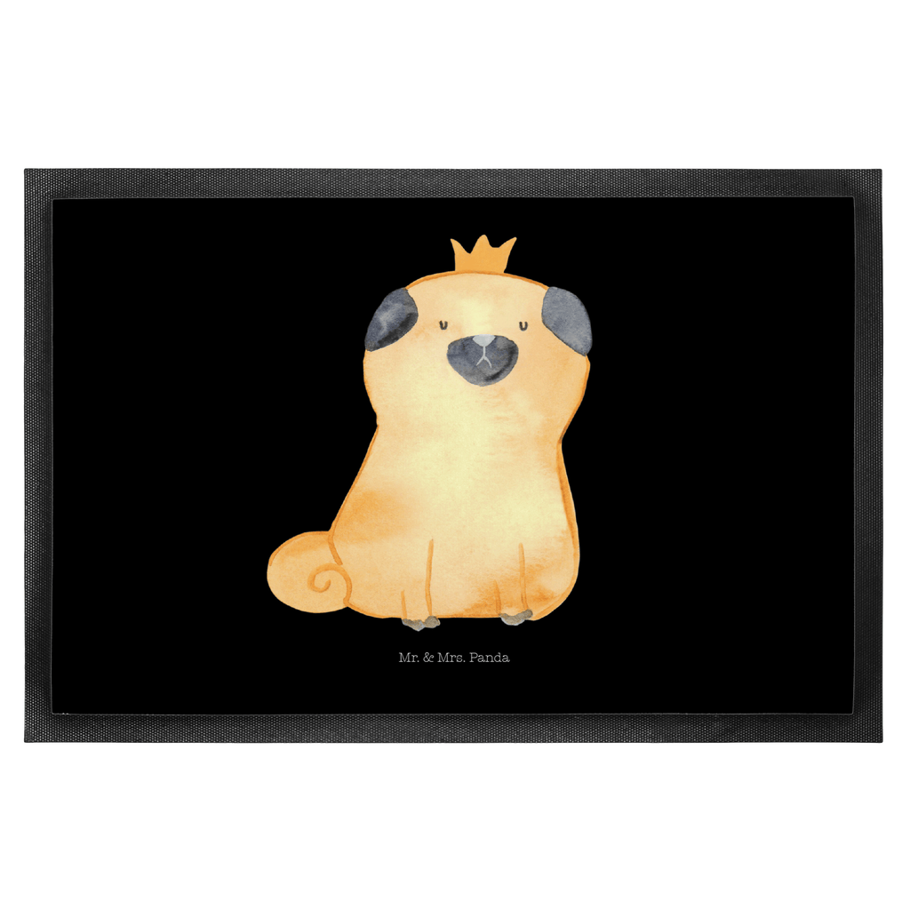 Fußmatte Mops Krone Mops, Hund, allergisch, kinderlos, Hausregel, Hundebesitzer. Spruch, lustig Türvorleger, Schmutzmatte, Fußabtreter, Matte, Schmutzfänger, Fußabstreifer, Schmutzfangmatte, Türmatte, Motivfußmatte,  Haustürmatte, Vorleger  Hund, Hundemotiv, Haustier, Hunderasse, Tierliebhaber, Hundebesitzer, Sprüche