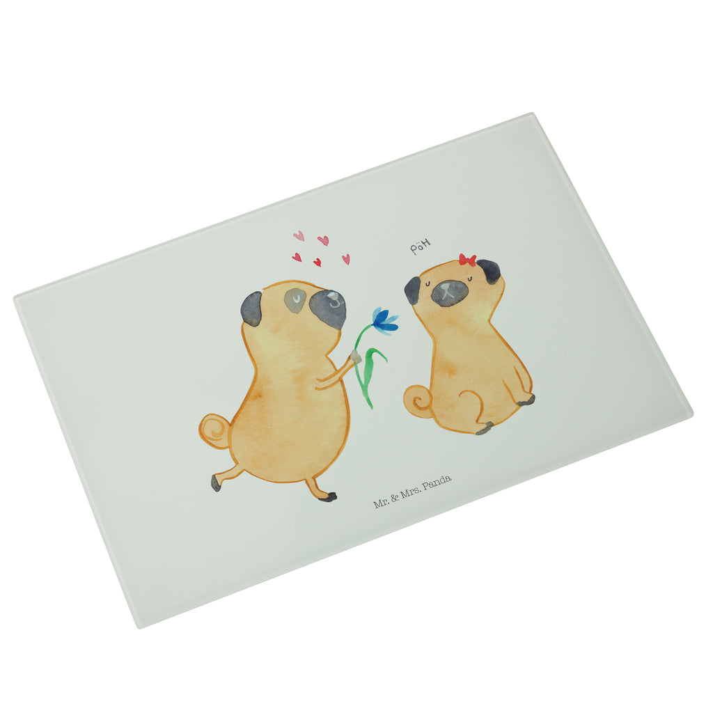 Medium Glas Schneidbrett Mops verliebt Glasschneidebrett, Schneidebrett, Hund, Hundemotiv, Haustier, Hunderasse, Tierliebhaber, Hundebesitzer, Sprüche, Mops, Möpse, Hundeliebe, verliebt, Liebe, Liebesspruch. Verlobt, Geschenk Freund, Partner