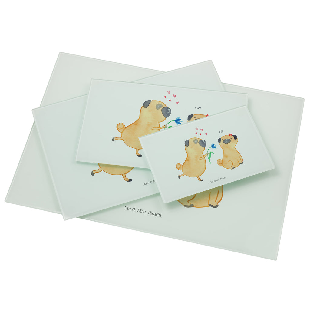 Medium Glas Schneidbrett Mops verliebt Glasschneidebrett, Schneidebrett, Hund, Hundemotiv, Haustier, Hunderasse, Tierliebhaber, Hundebesitzer, Sprüche, Mops, Möpse, Hundeliebe, verliebt, Liebe, Liebesspruch. Verlobt, Geschenk Freund, Partner