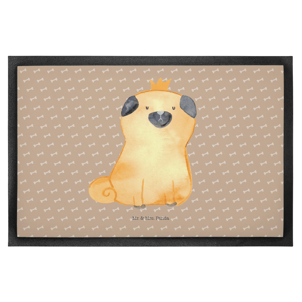 Fußmatte Mops Krone Mops, Hund, allergisch, kinderlos, Hausregel, Hundebesitzer. Spruch, lustig Türvorleger, Schmutzmatte, Fußabtreter, Matte, Schmutzfänger, Fußabstreifer, Schmutzfangmatte, Türmatte, Motivfußmatte,  Haustürmatte, Vorleger  Hund, Hundemotiv, Haustier, Hunderasse, Tierliebhaber, Hundebesitzer, Sprüche