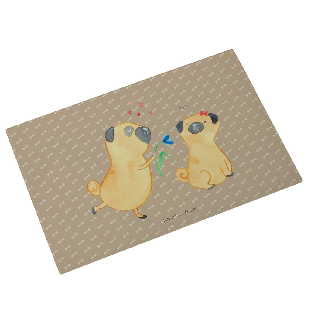 Medium Glas Schneidbrett Mops verliebt Glasschneidebrett, Schneidebrett, Hund, Hundemotiv, Haustier, Hunderasse, Tierliebhaber, Hundebesitzer, Sprüche, Mops, Möpse, Hundeliebe, verliebt, Liebe, Liebesspruch. Verlobt, Geschenk Freund, Partner