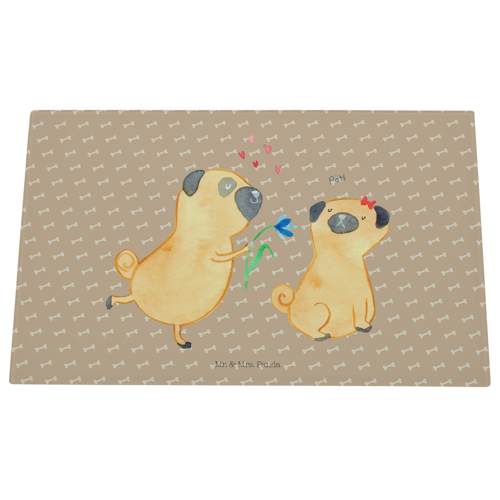 Medium Glas Schneidbrett Mops verliebt Glasschneidebrett, Schneidebrett, Hund, Hundemotiv, Haustier, Hunderasse, Tierliebhaber, Hundebesitzer, Sprüche, Mops, Möpse, Hundeliebe, verliebt, Liebe, Liebesspruch. Verlobt, Geschenk Freund, Partner