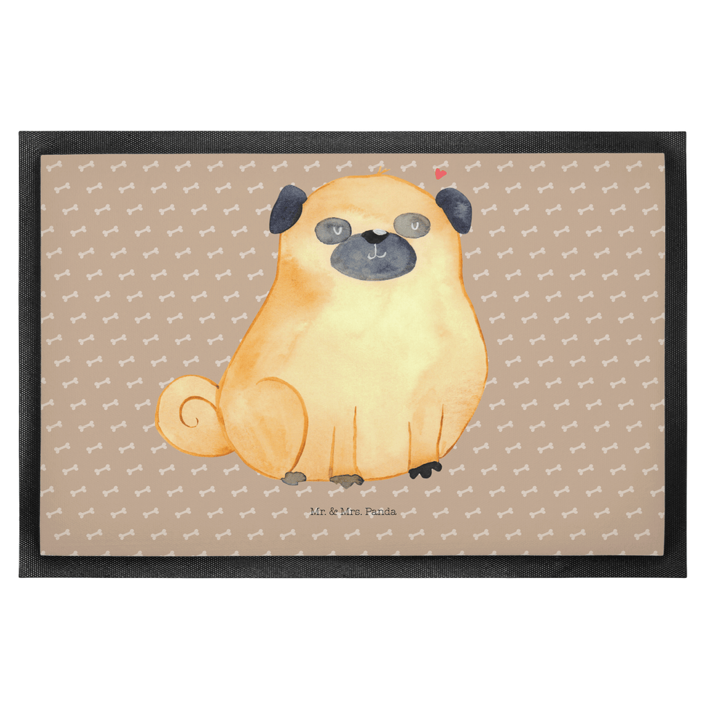Fußmatte Mops Mops, Hund, Liebe, Hundeliebe,  Türvorleger, Schmutzmatte, Fußabtreter, Matte, Schmutzfänger, Fußabstreifer, Schmutzfangmatte, Türmatte, Motivfußmatte,  Haustürmatte, Vorleger  Hund, Hundemotiv, Haustier, Hunderasse, Tierliebhaber, Hundebesitzer, Sprüche